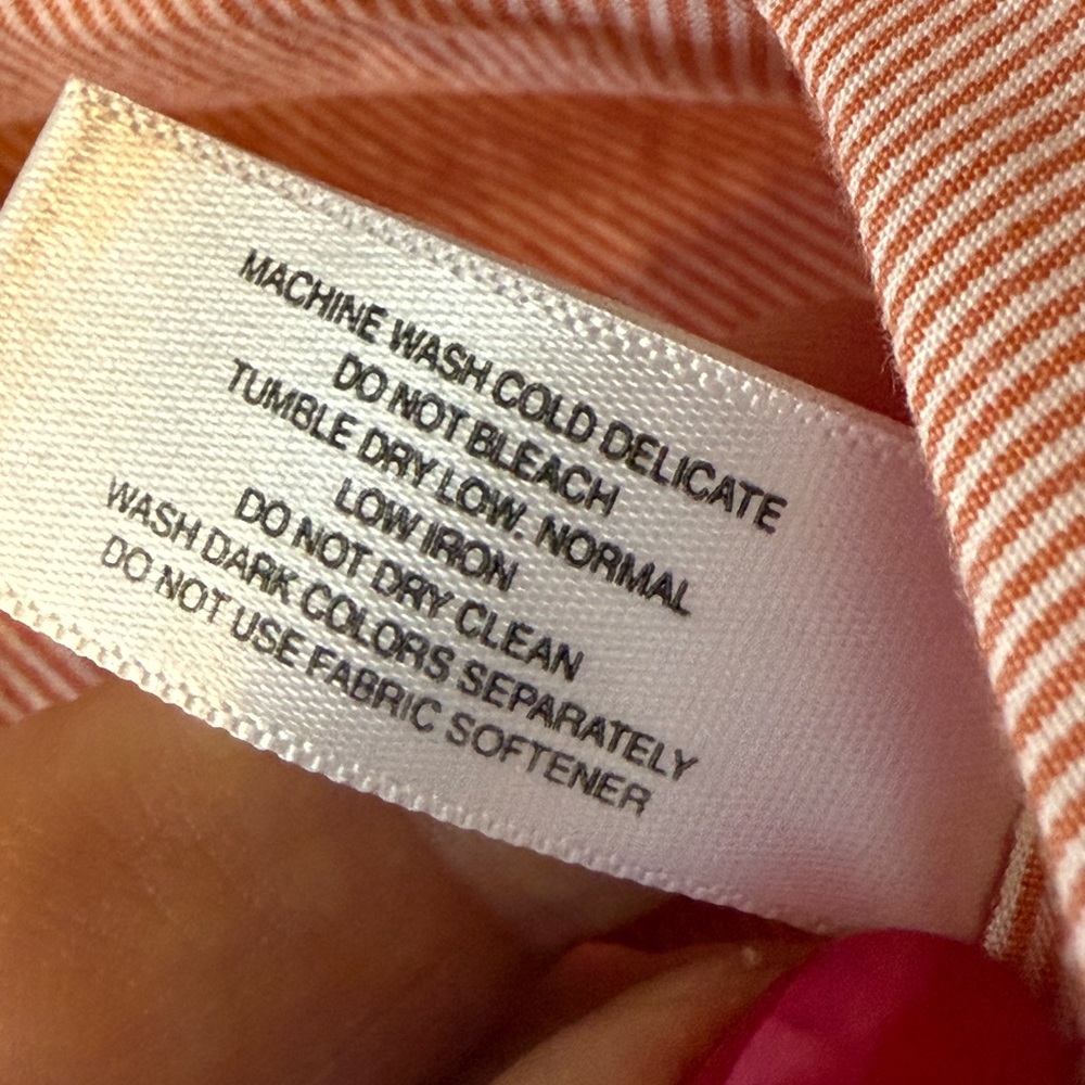 Cutter & Buck Shirt OSU Striped Button down Orange & White - Picture 5 of 5